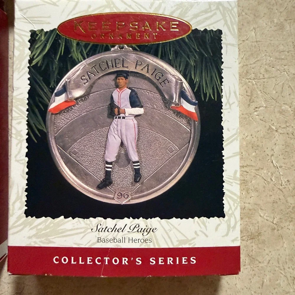 Hallmark Keepsake Baseball Heroes Ornament Lot 5 Babe Ruth Gehrig Robinson Paige
